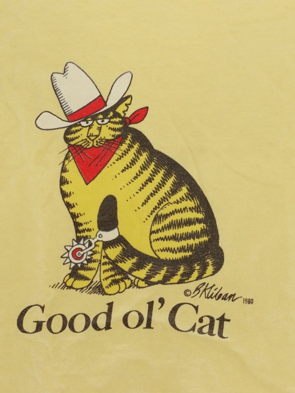 Vintage 1980 Crazy Shirts Hawaii B. Kliban Good Ol' Cat Cowboy Tee Medium